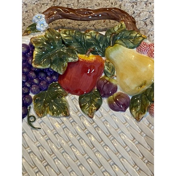Style Eyes by Baum Bros. Cornucopia Collection Platter 10x20 Handle Fruit Servin - Picture 11 of 16